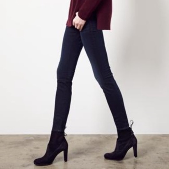 Charles David black suede tie ankle boots / size 8 1/2 - Picture 2 of 4